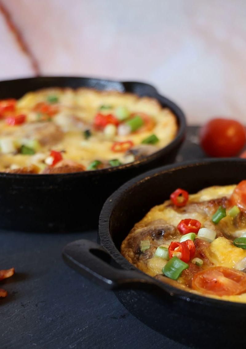 Crispy-Edge Caprese Frittata