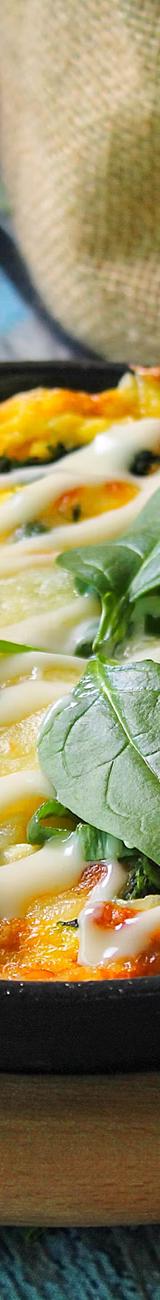 Crispy-Edge Cheese & Herb Frittata