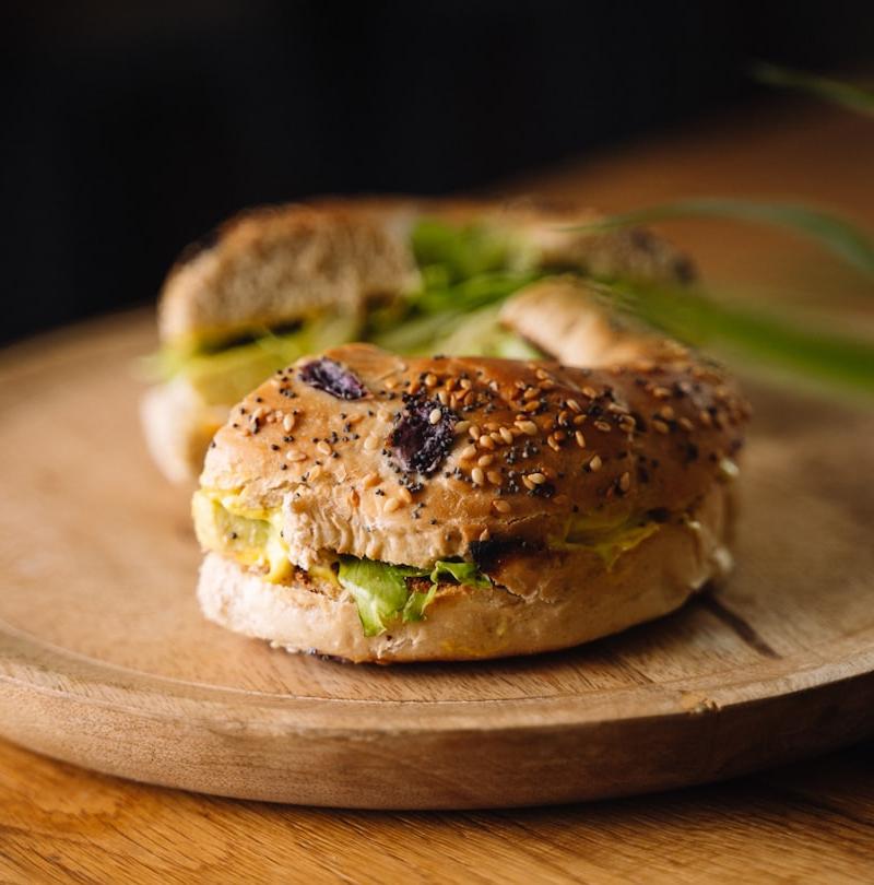 Crispy-Edge Egg & Avocado Bagel