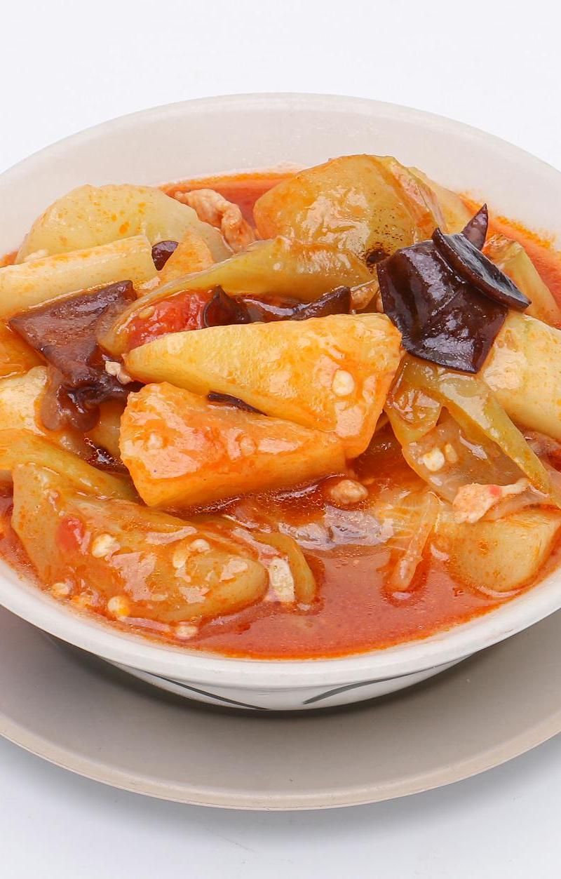 Crispy Eggplant, Potato & Pepper Stir-Fry