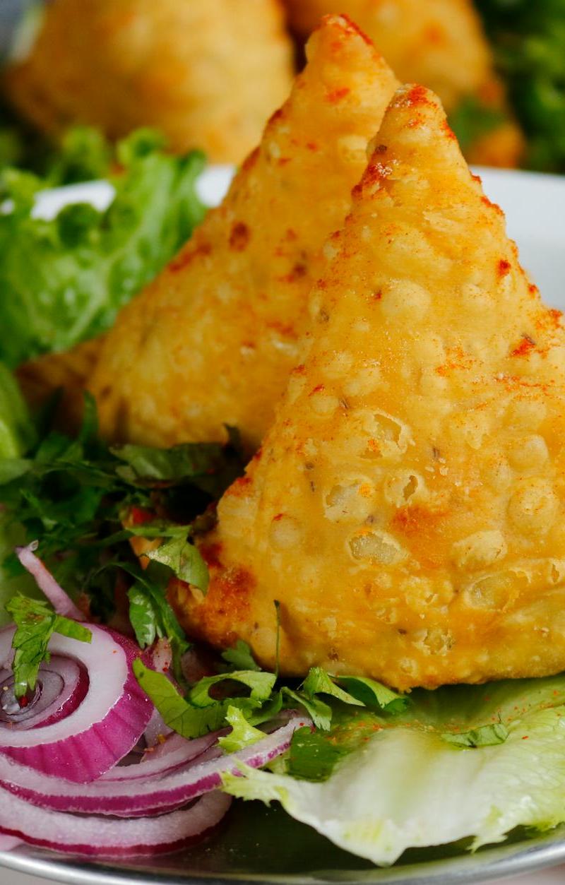 Crispy Ethiopian Sambuusa with Fresh Slaw