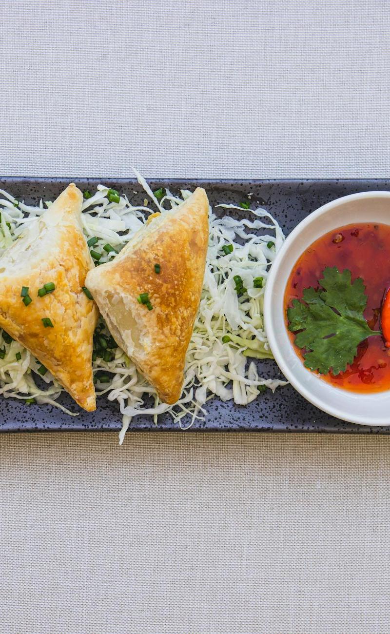 Crispy Fatayer with Chili Dipping Sauce