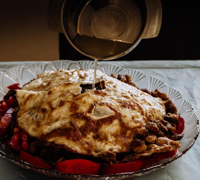 Crispy Fatteh with Spiced Lamb