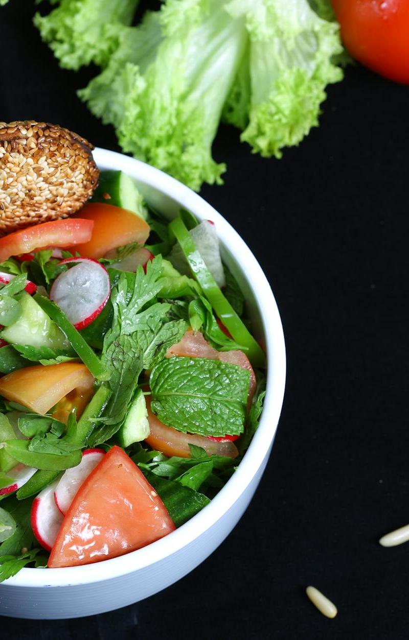 Crispy Fattoush with Sumac & Pine Nuts