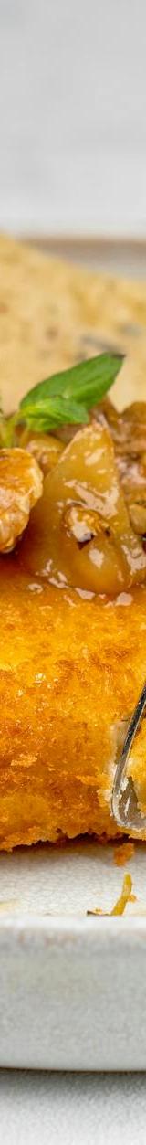 Crispy Feta with Honey, Walnuts & Crackers