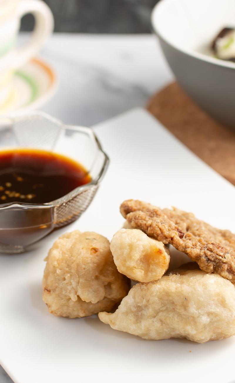 Crispy Fish Pempek with Spicy Vinegar Sauce