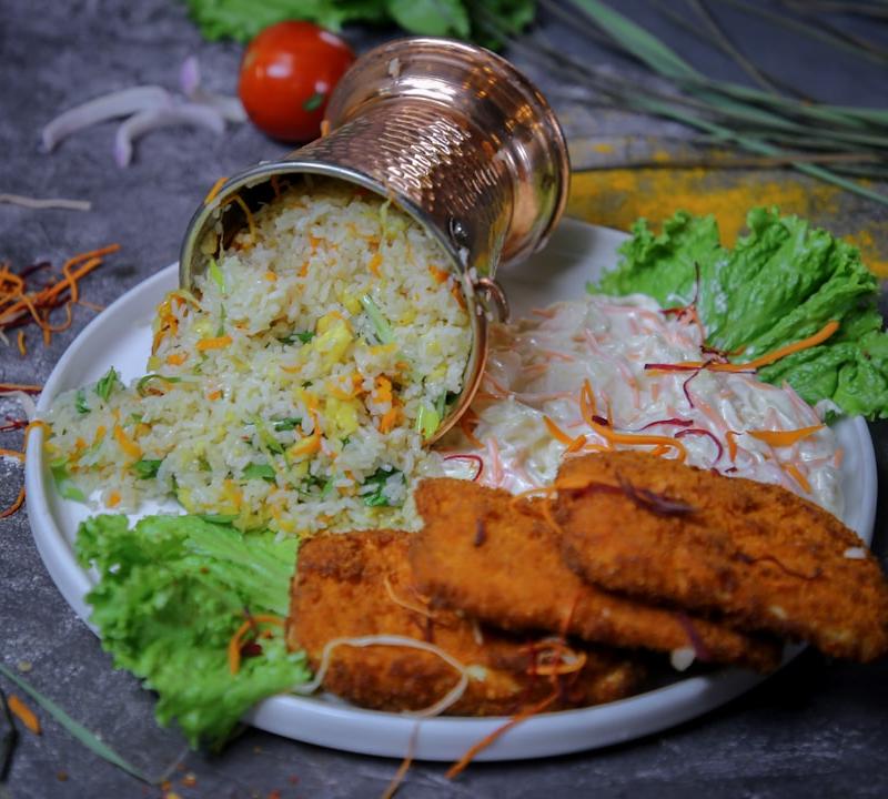 Crispy Fish & Pulao Bowl