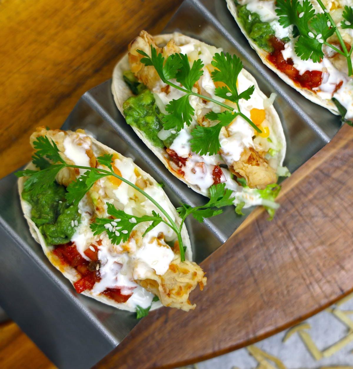Crispy Fish Tacos with Crema Slaw