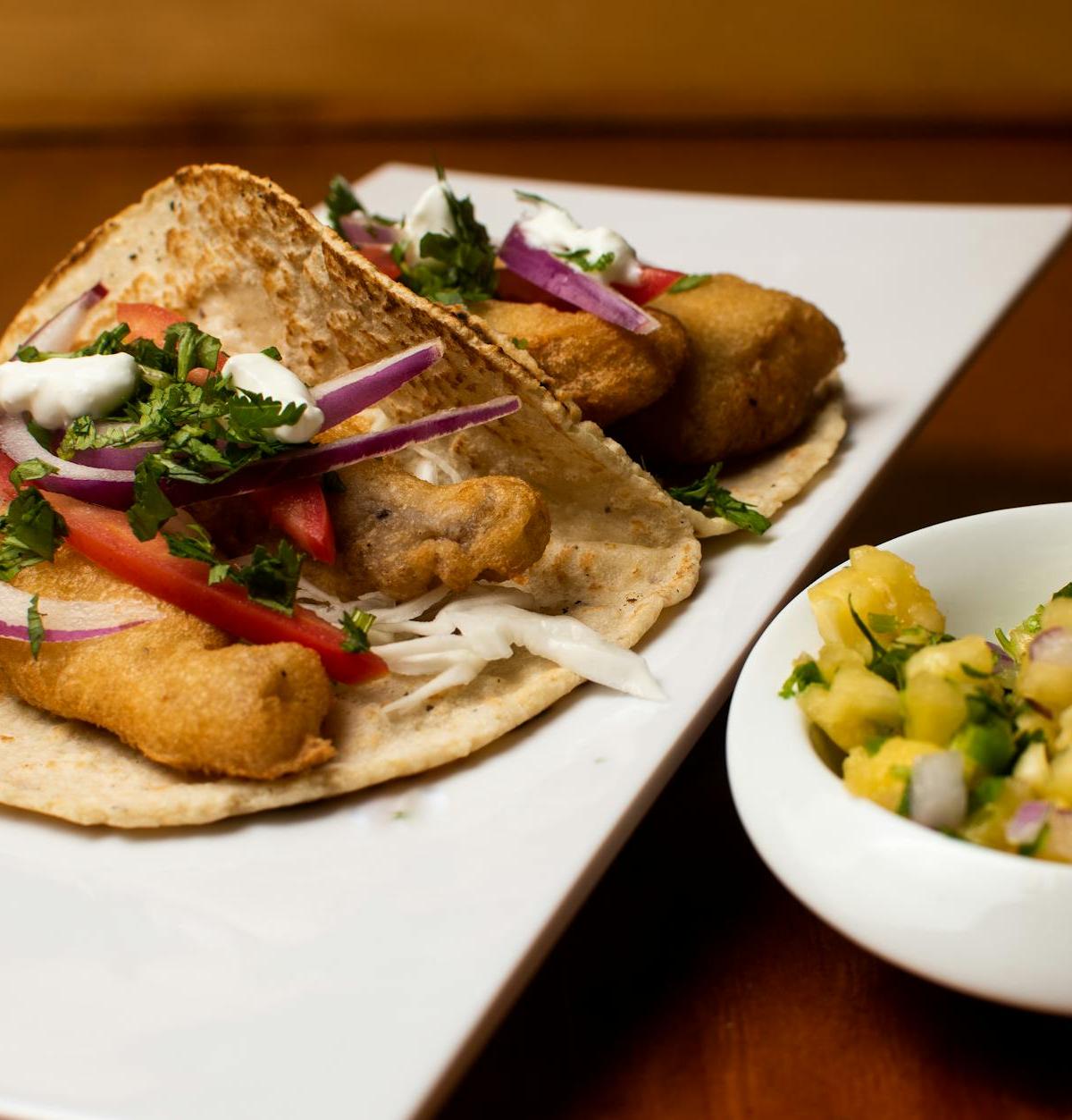 Crispy Fish Tacos with Pineapple Salsa