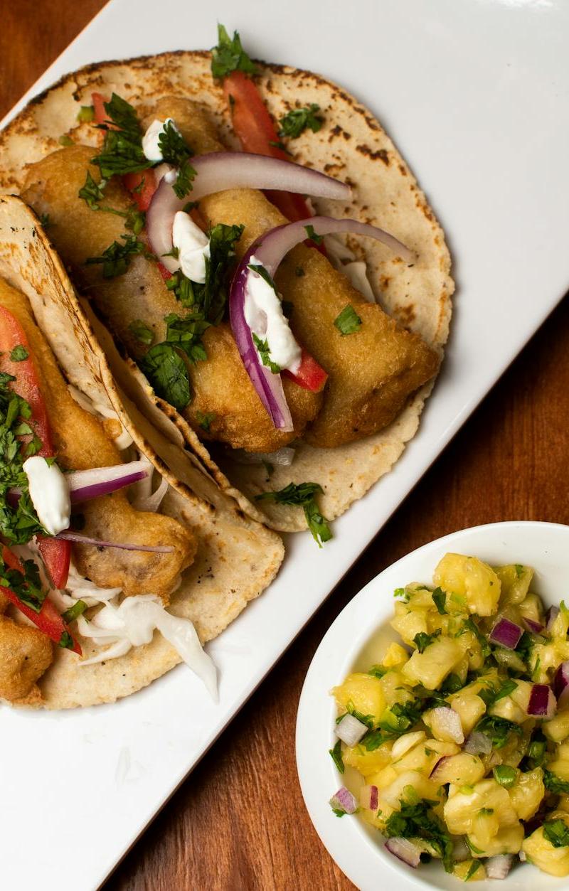 10-Min Crispy Fish Tacos with Pineapple Salsa