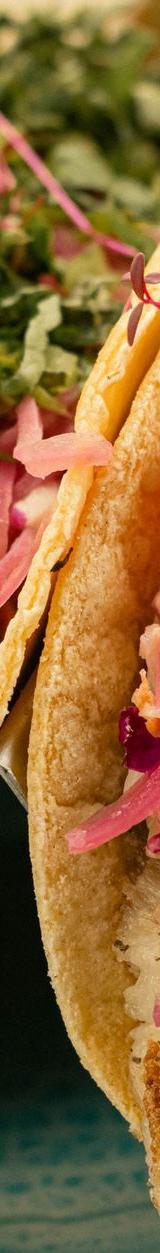 Crispy Fish Tacos with Slaw & Lime Crema