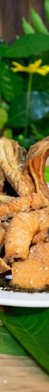 Crispy Fried Fish with Herb Sauce & Pickles