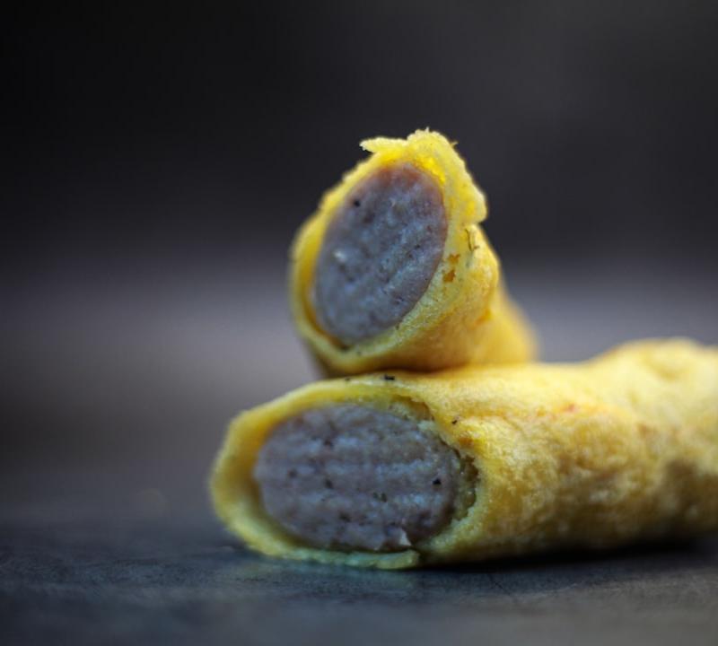 Crispy Frikandel with Curry & Mustard