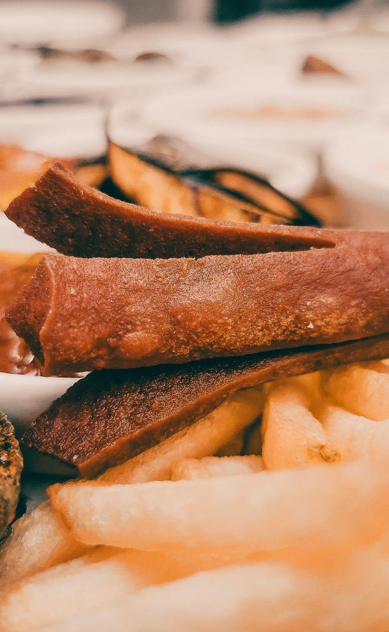 Crispy Frikandel with Fries & Zucchini