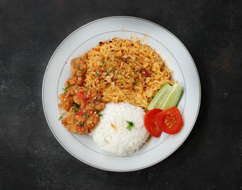 Crispy Garlic Ayam Goreng with Sambal