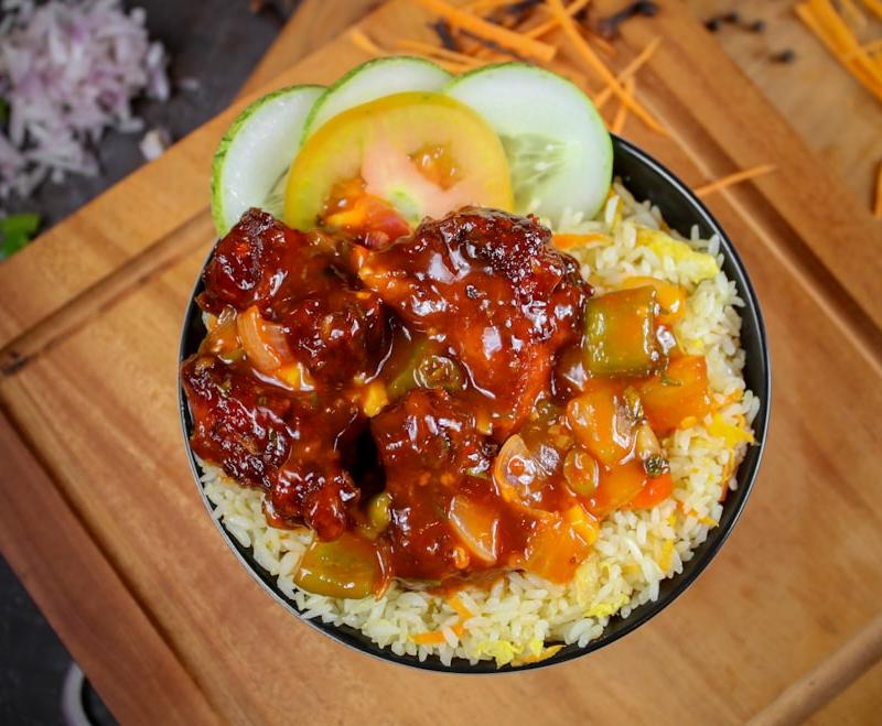 Crispy General Tso Chicken & Fried Rice Bowl