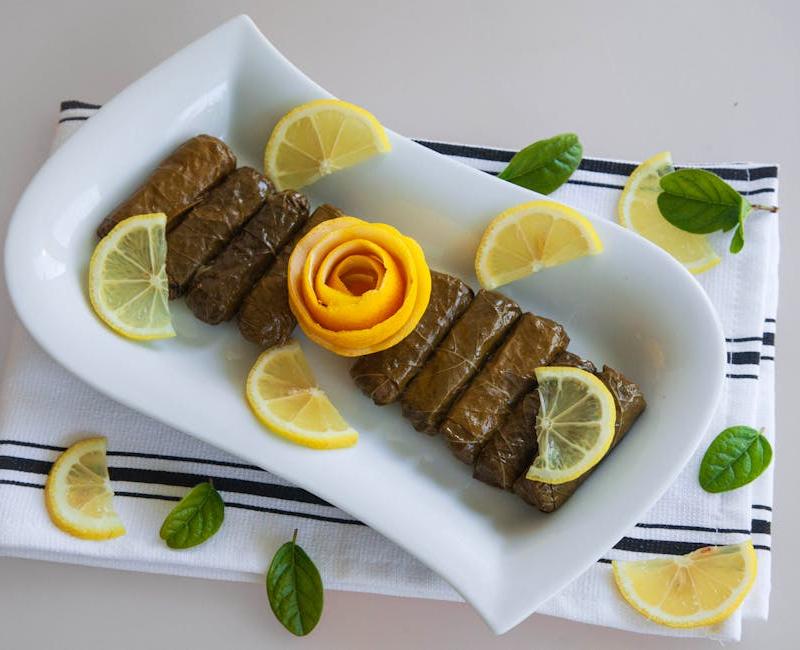 25-Min Crispy Grape Leaf Rolls with Lemon & Lentil Sides