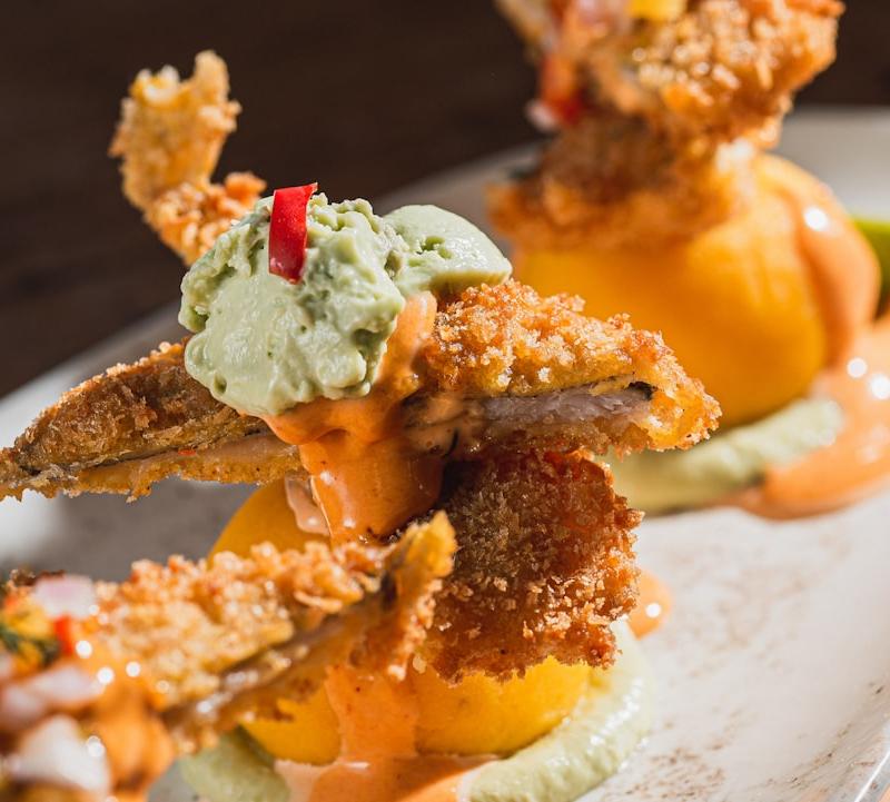 Crispy Green Tomato Stack with Remoulade