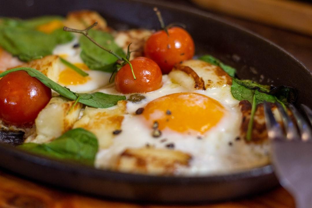 Crispy Halloumi & Egg Skillet with Tomatoes