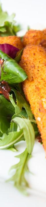 Crispy Halloumi Fries with Chili Honey