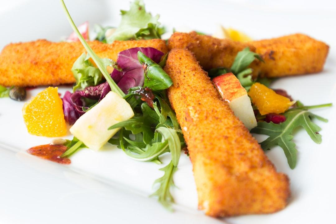 Crispy Halloumi Fries with Chili Honey