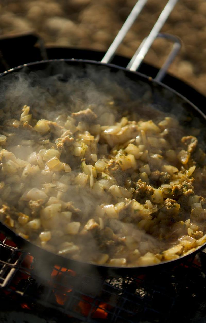 Crispy Hash with Bacon & Eggs