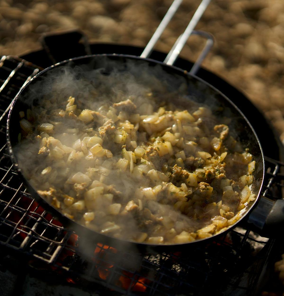 Crispy Hash with Bacon & Eggs