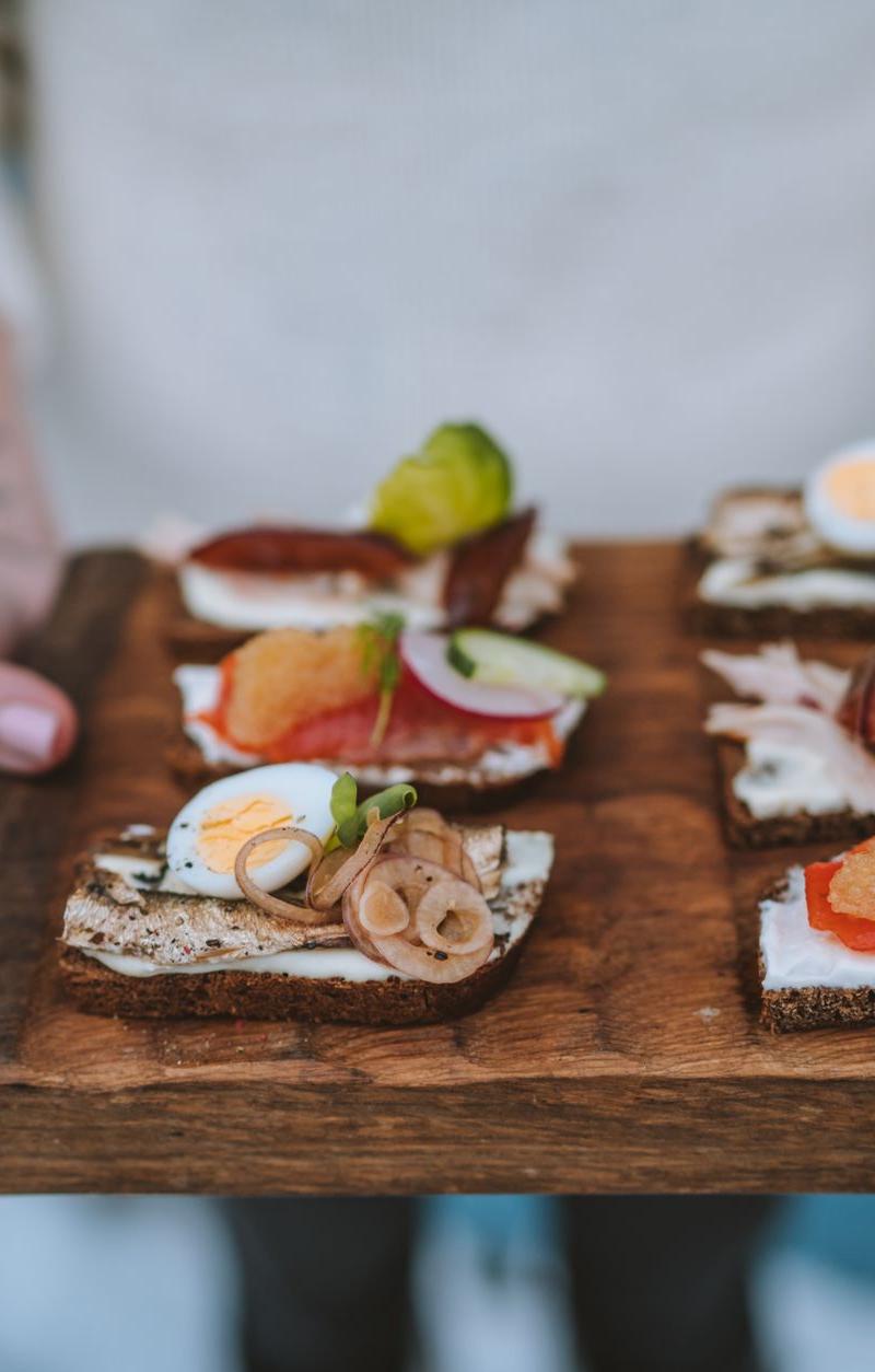 Crispy Herring Toast with Pickled Red Onion