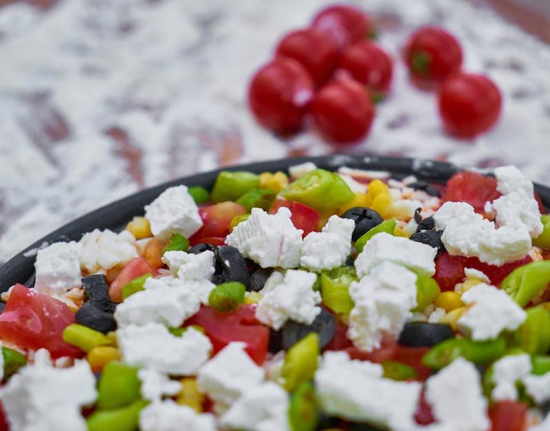 Crispy Hilopites with Tomato & Feta
