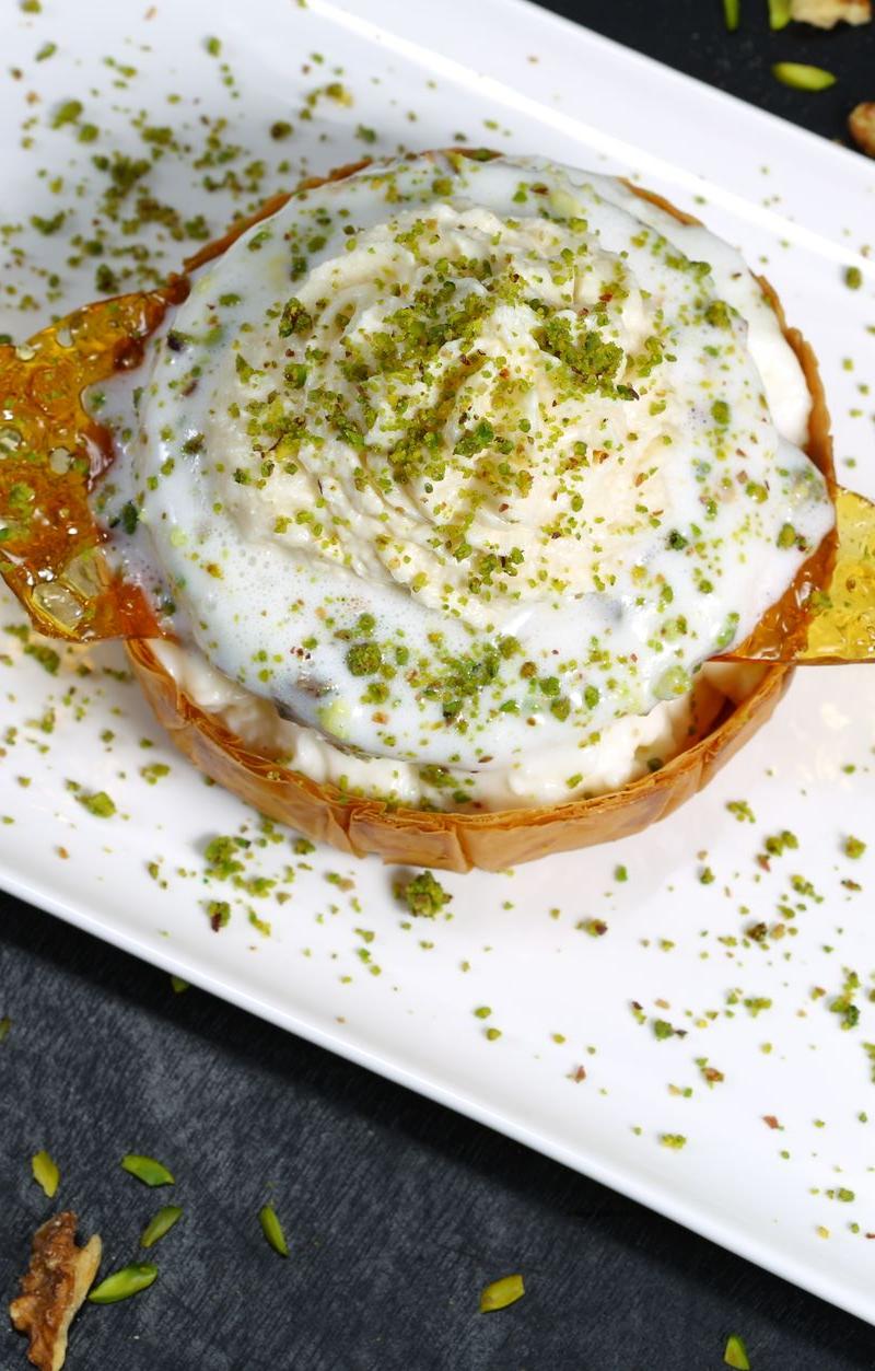 Crispy Künefe with Pistachios & Cream