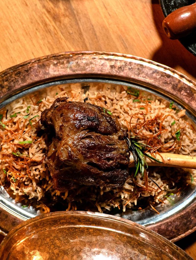 Crispy Lamb Ouzi with Tzatziki