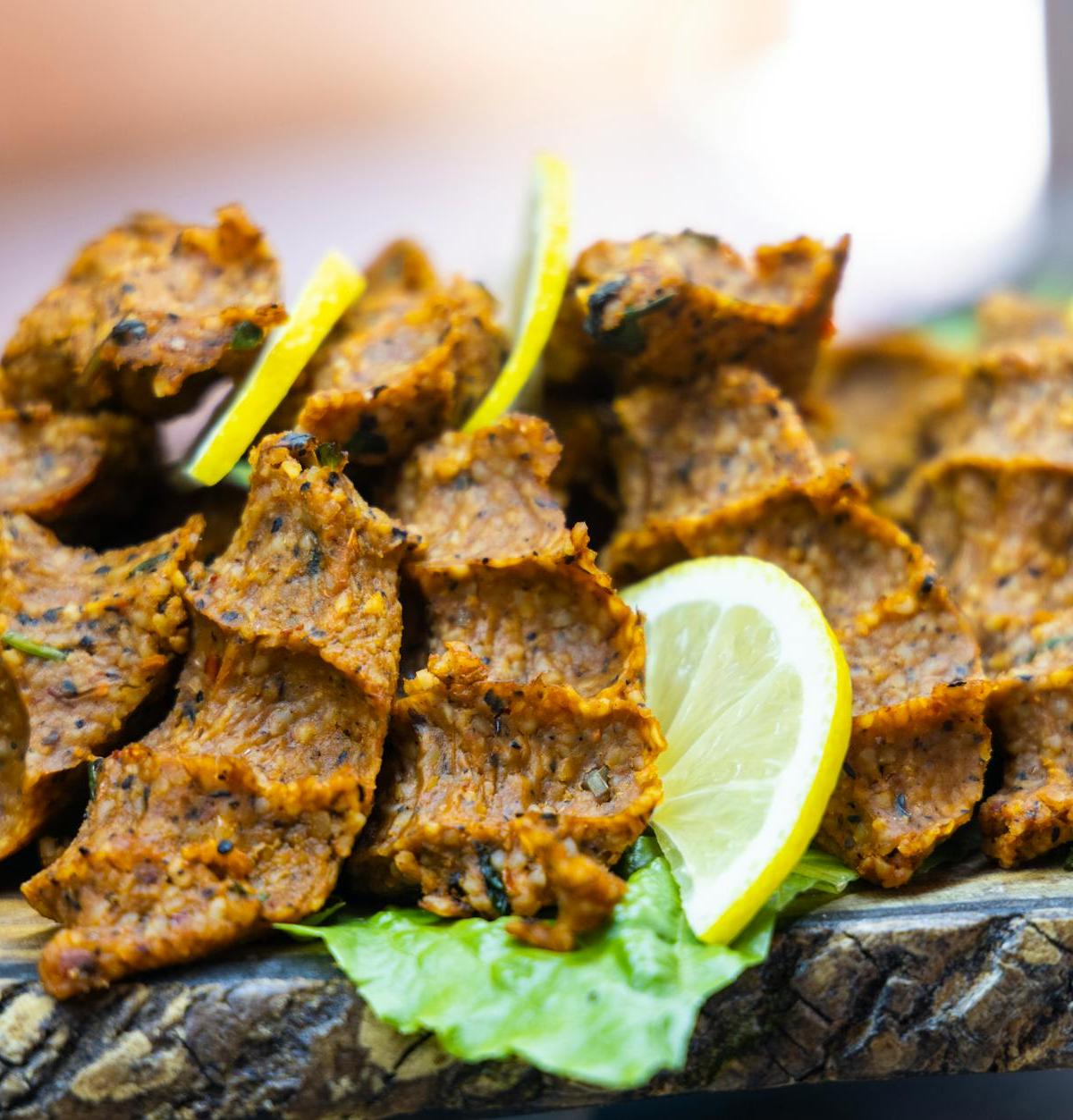Crispy Lentil Balls with Lemon & Lettuce