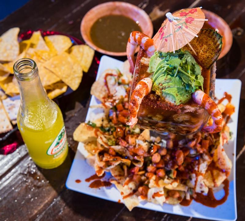Crispy Lime Shrimp & Avocado Tostada