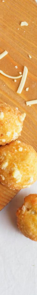 Crispy Malakoff Cheese Ball with Cherry Tomatoes