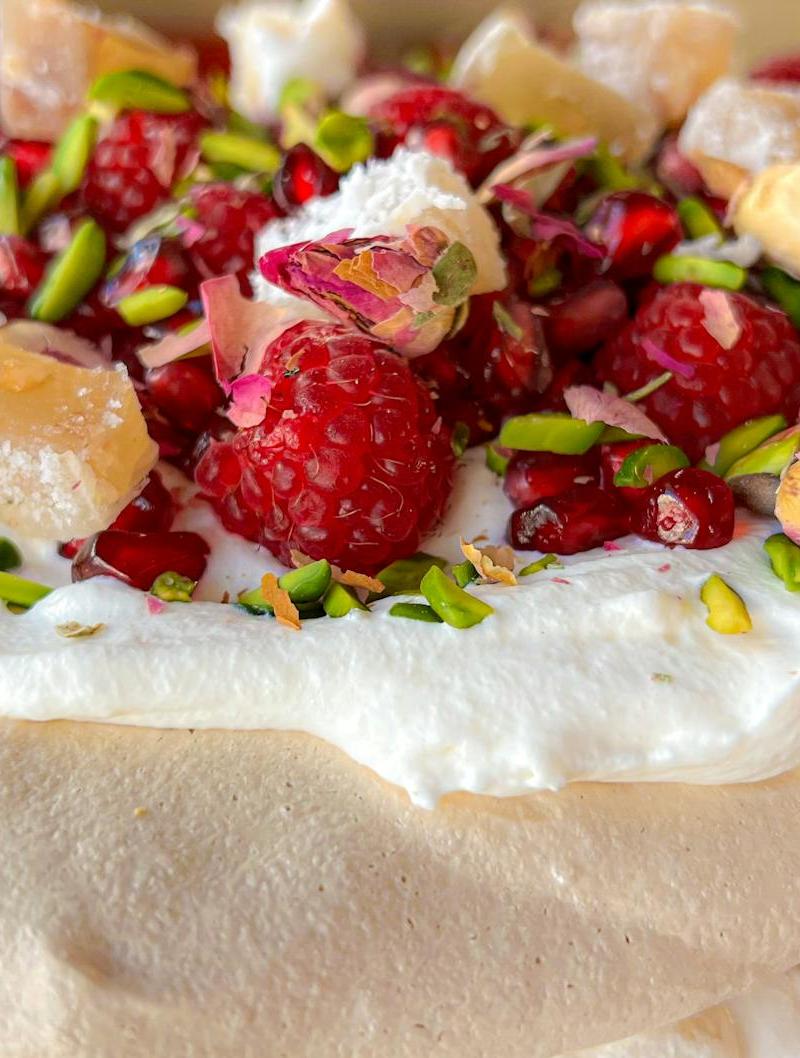 Crispy Meringue Nests with Berries & Cream