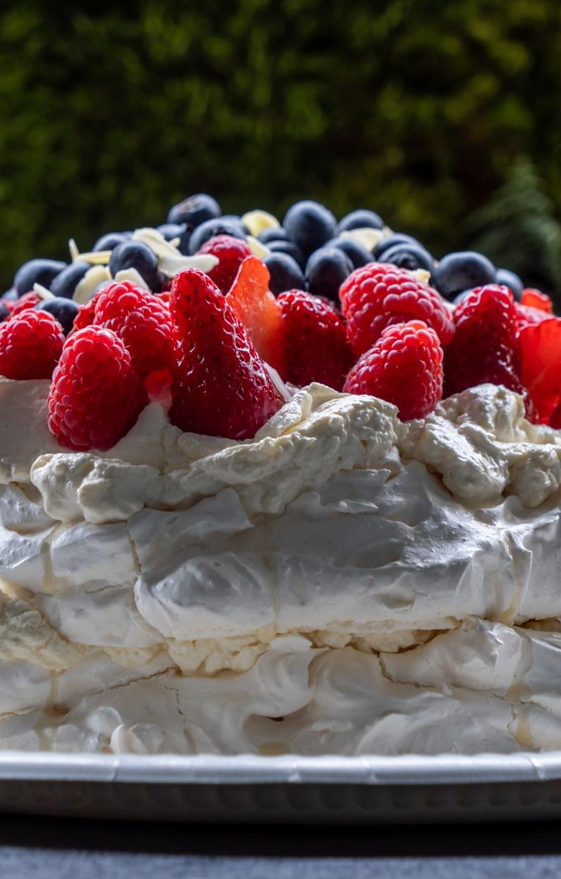 Crispy Meringue Nests with Whipped Cream & Berries
