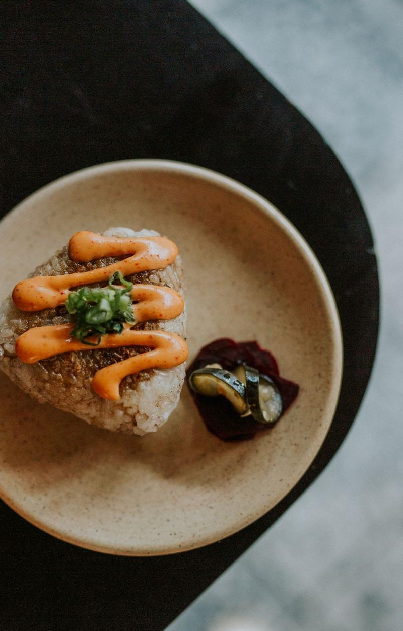 Crispy Miso Butter Onigiri with Pickles