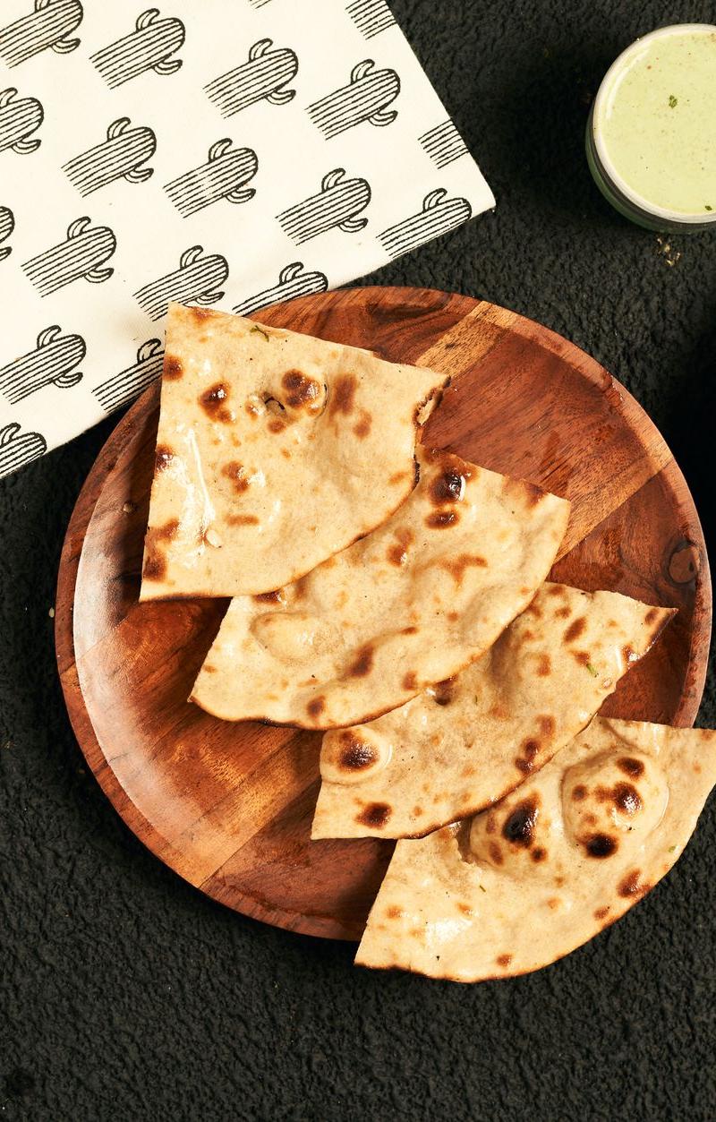Crispy Missi Roti with Mint & Spiced Onions
