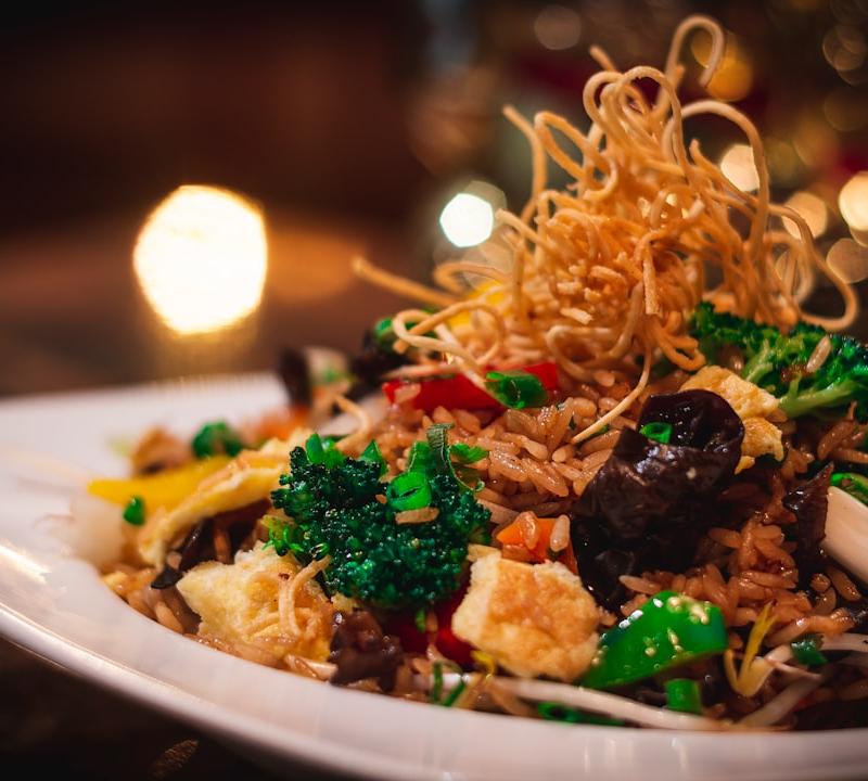 Crispy Mixed Fried Rice with Chili Oil