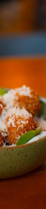Crispy Mozzarella Arancini with Marinara