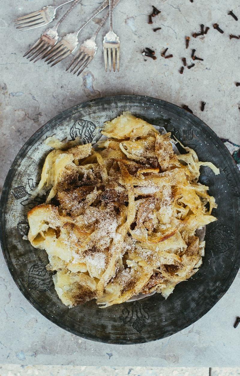 Crispy Msemen with Cinnamon Sugar