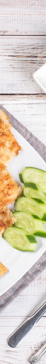 Crispy Msemen with Honey & Marinated Vegetables