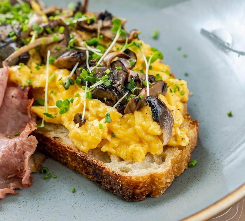 Crispy Mushroom Toast with Whipped Ricotta