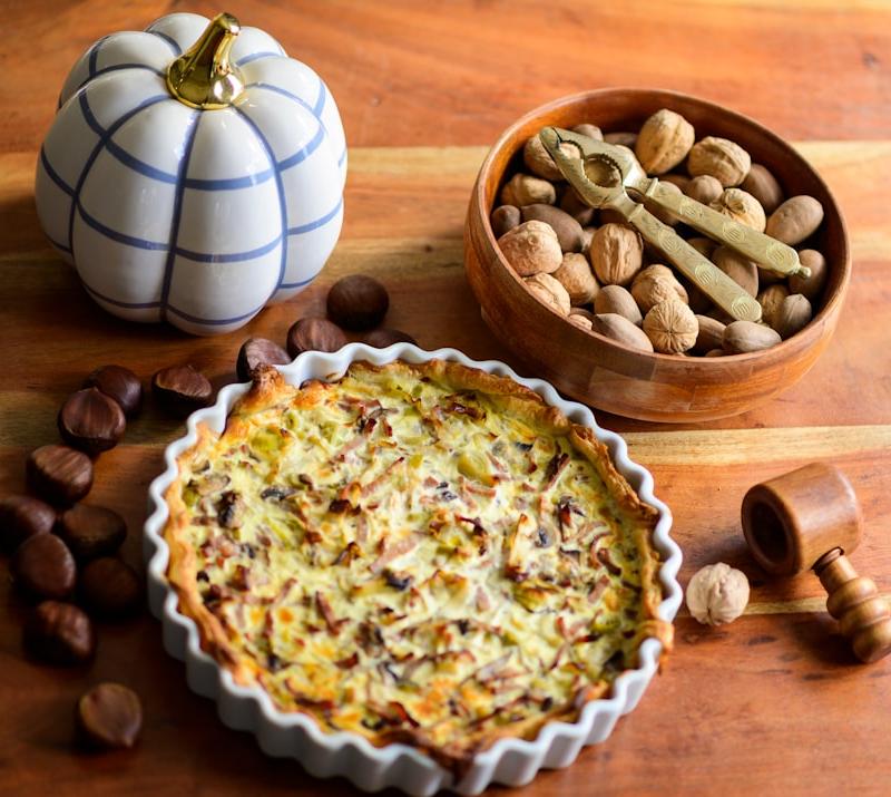 Crispy Mushroom & Walnut Tart