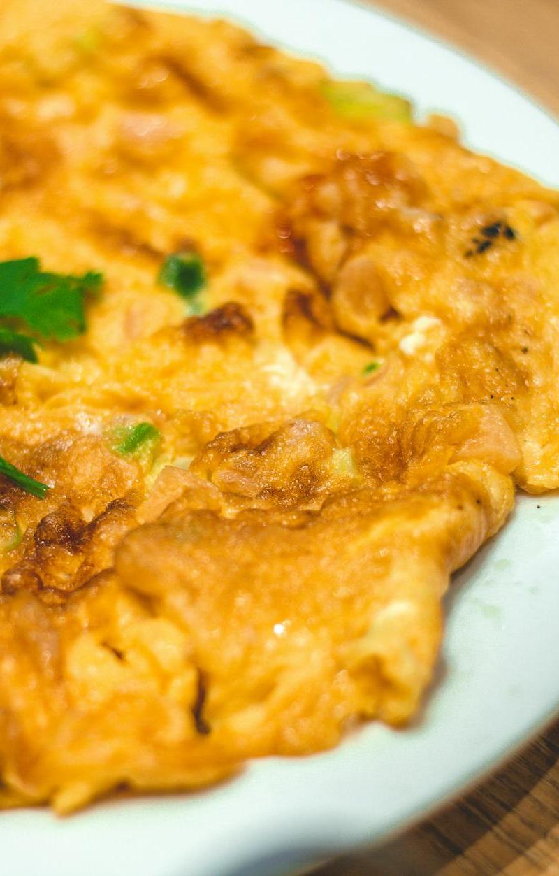 Crispy Oyster Omelette with Chili Glaze