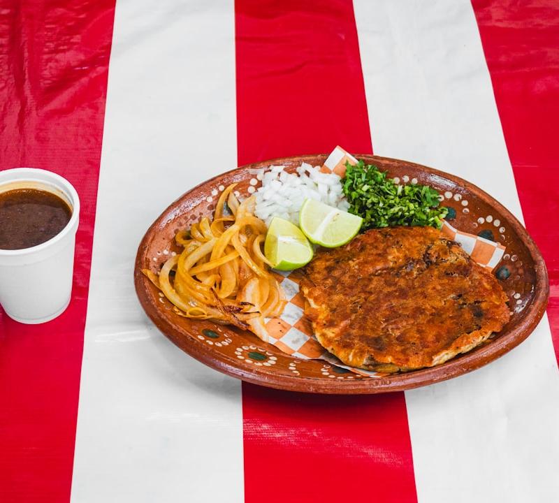 Crispy Pambazo with Guajillo Dip