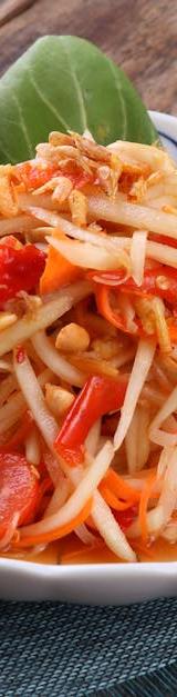 Crispy Papaya Salad with Peanuts
