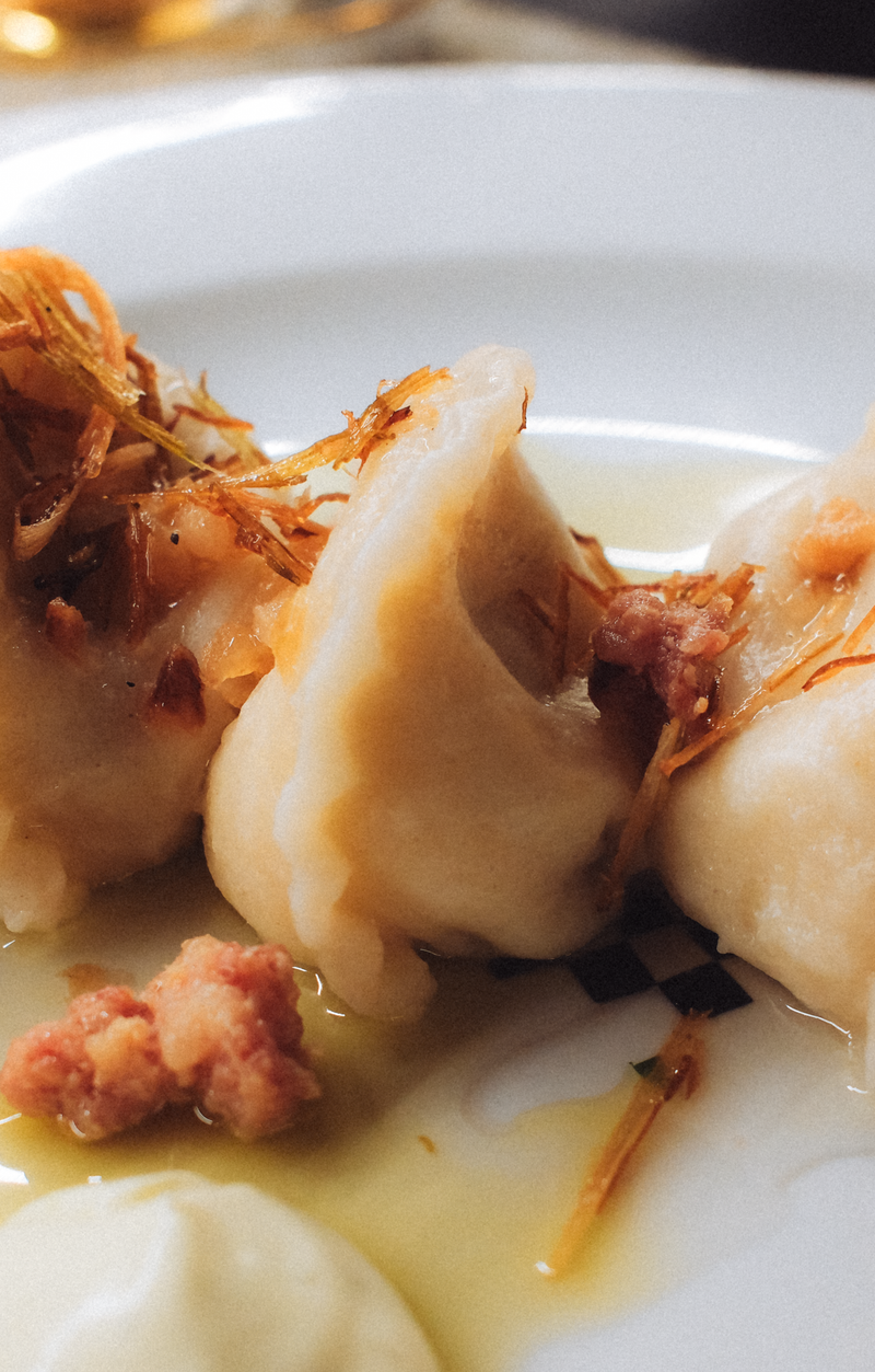 Crispy Pierogi with Caramelized Onions