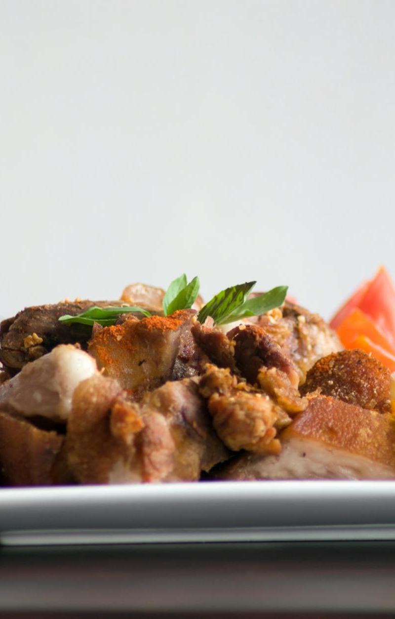 25-Minute Crispy Pork Belly with Aji & Creamy Sauce