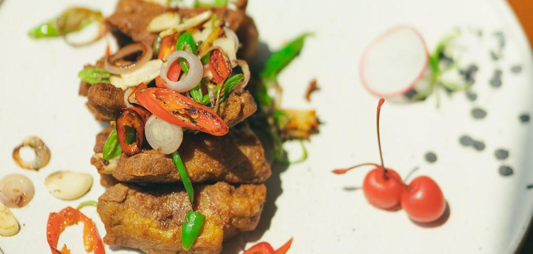 Crispy Pork Belly with Chili & Shallot Salad